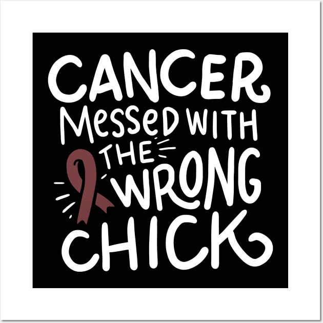 Multiple Myeloma Cancer Survivor Burgundy Ribbon Wall Art by nordishland